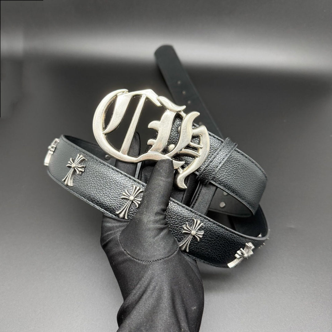 Chrome Hearts Cross Rivet Roller Buckle and Holy Sword Belt
