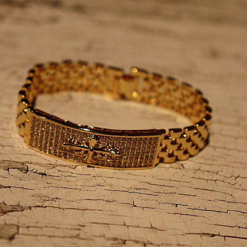 Chrome Hearts-Inspired Gold Minimalist Watch & Strap