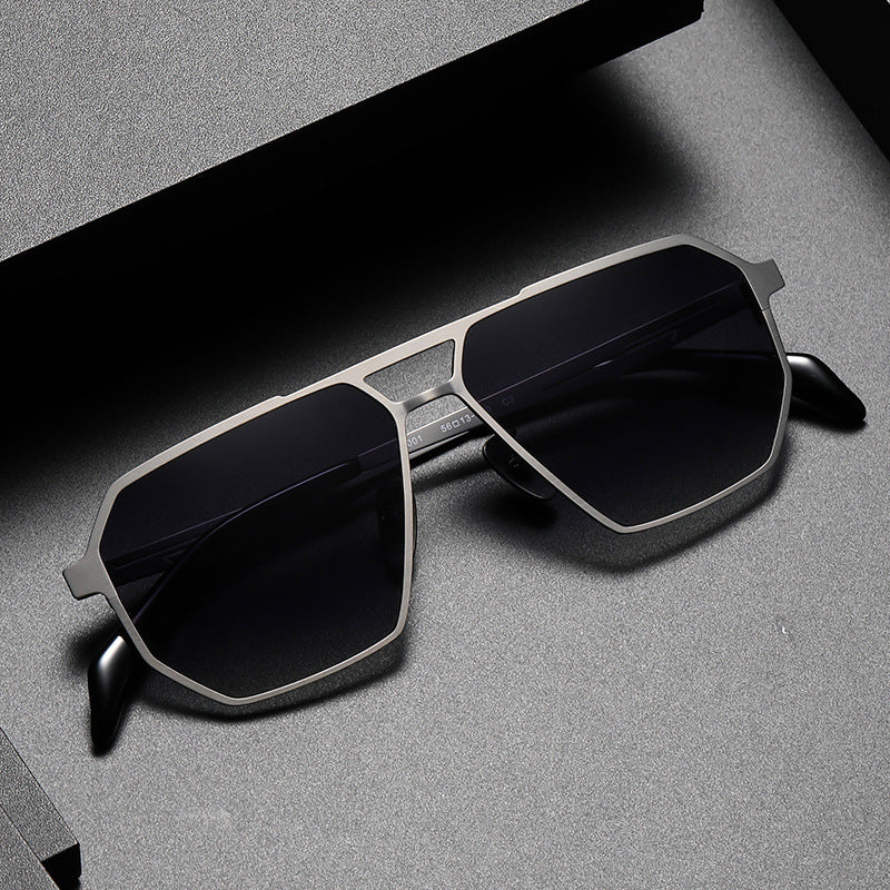 Retro Geometric Aviator Sunglasses