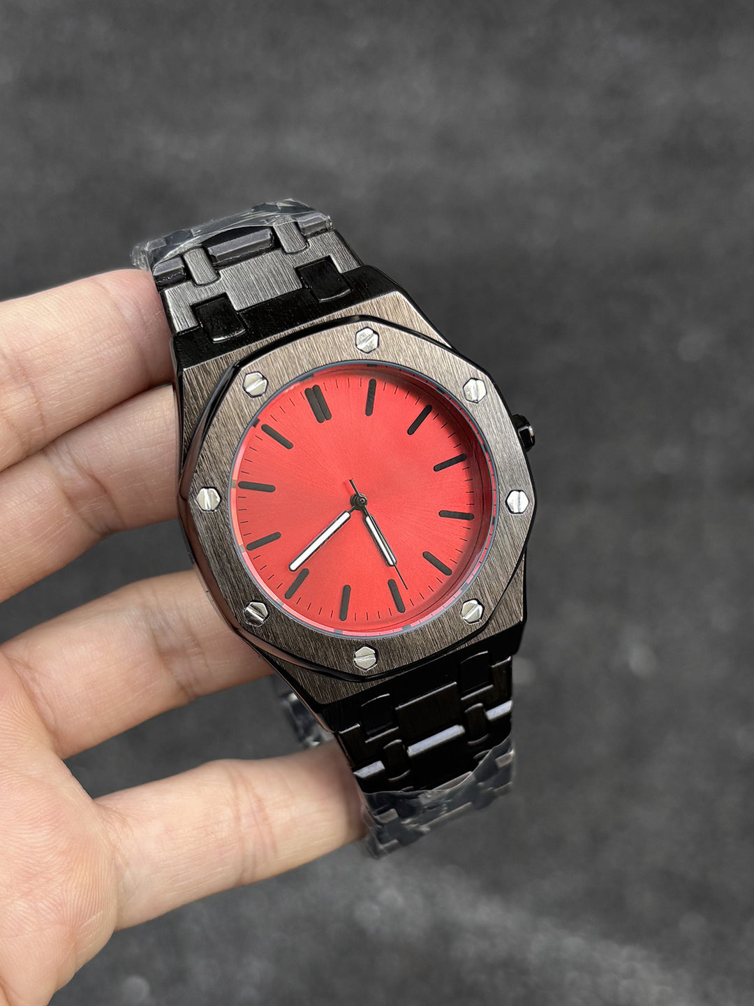 Octagonal Case Business Watch with Stainless Steel Band