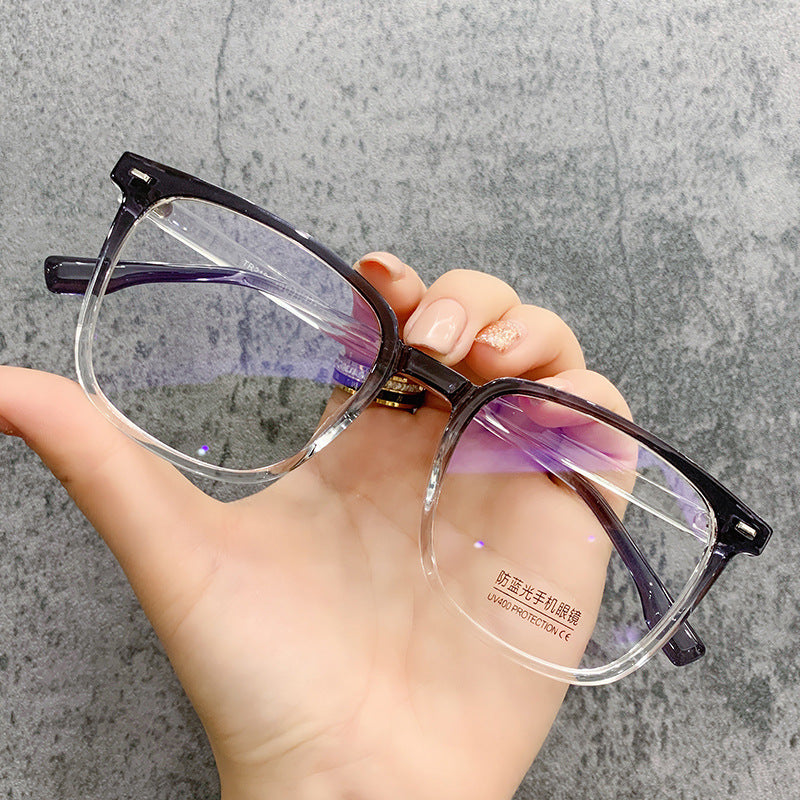 Black square frame TR90 eyeglasses frame