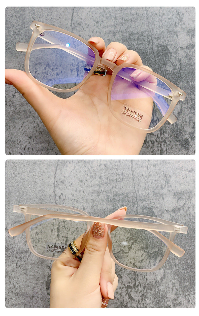 Black square frame TR90 eyeglasses frame