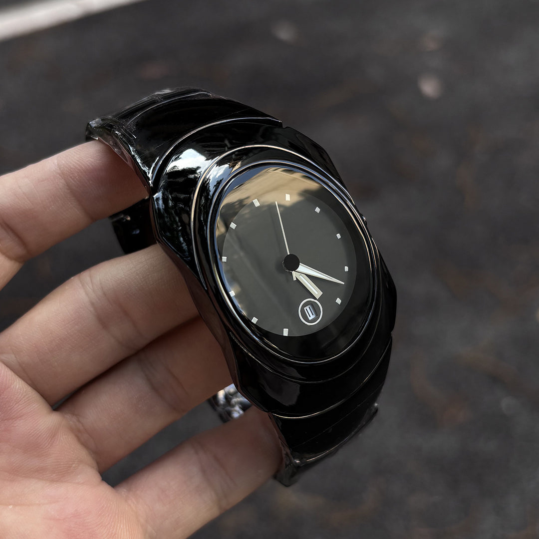 Y2K Retro-Futuristic Watch with Sunray Dial