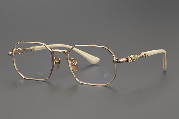 Chrome Hearts Polygonal Handcrafted Titanium Eyeglasses