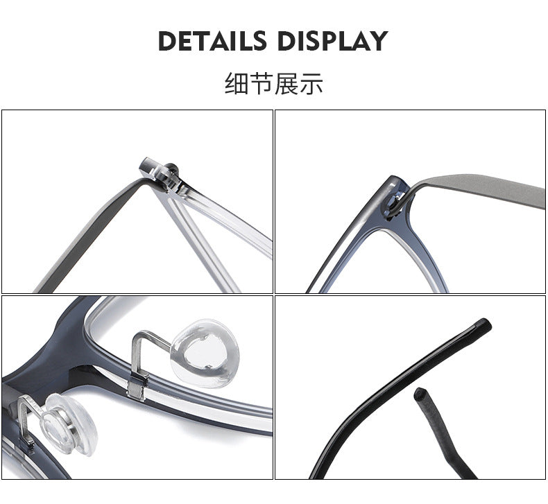 Slimming nylon frames pure titanium glasses