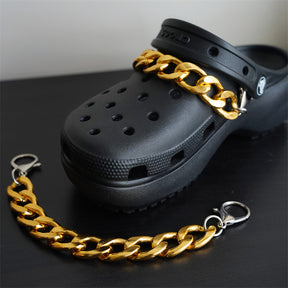 Hole shoe chain cool punk dark multi-layer shoe buckle rivet pearl shoe chain