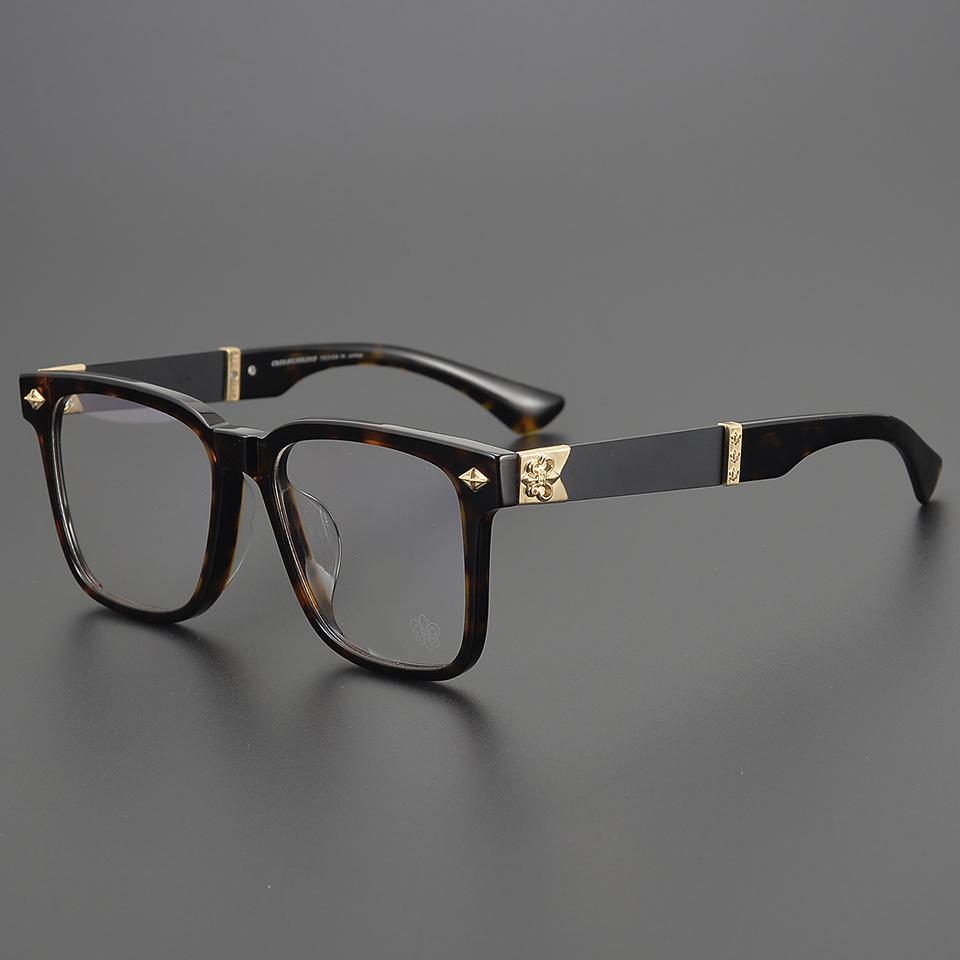 Chrome Hearts Acetate Pure Titanium Square Frame Eyeglasses