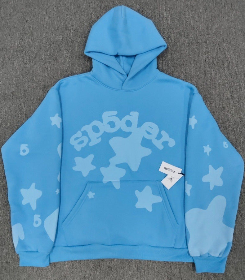 Sp5der Foam Print Spider Thick Fleece Hoodie