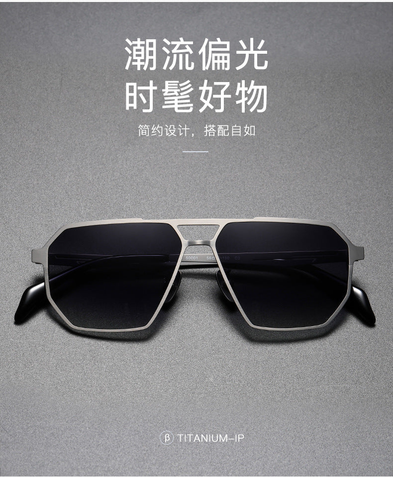 Retro Geometric Aviator Sunglasses