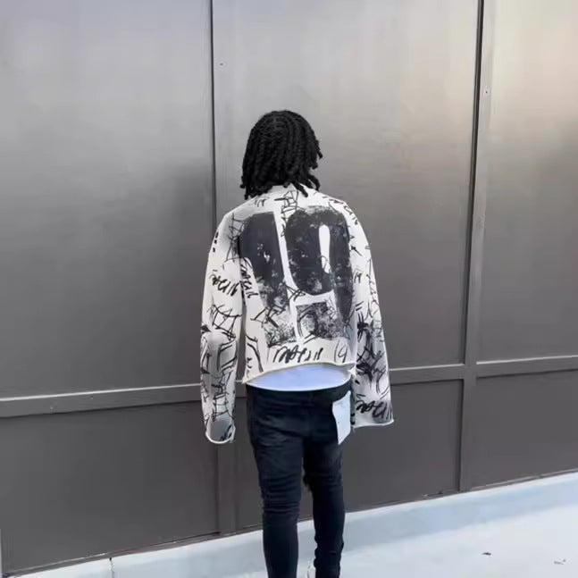 Digital 19 Terry Cotton Gothic Graffiti Sweatshirt