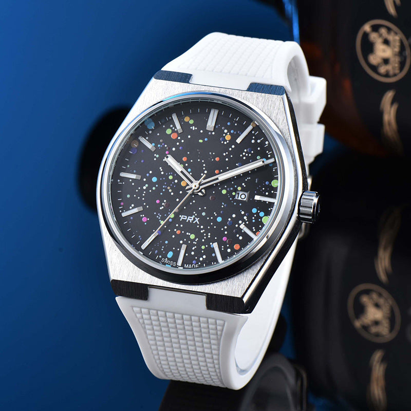 Simple and Generous Checkered Dial Colorful Watch