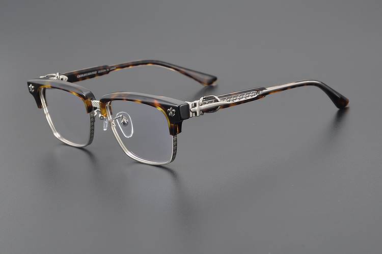 Chrome Hearts square frame browline glasses frame