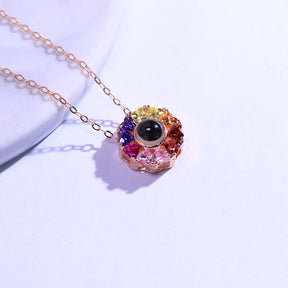 Colorful projection necklace girlfriend gift