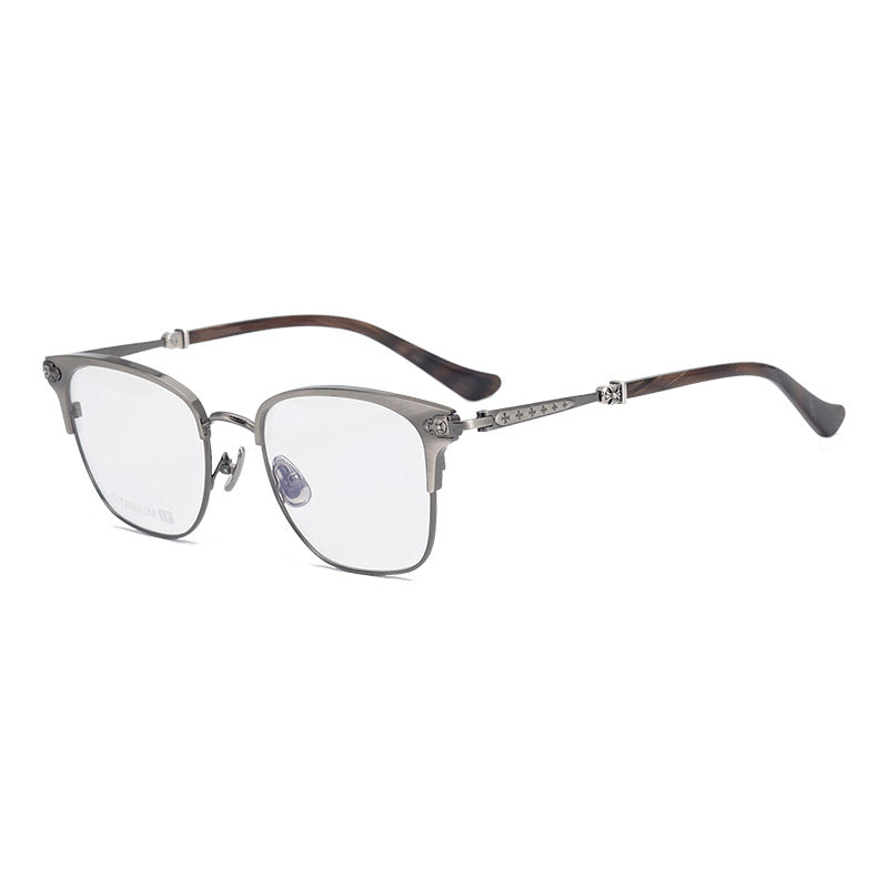 Chrome Hearts Handmade Cross-Shaped Square Eyeglass Frame