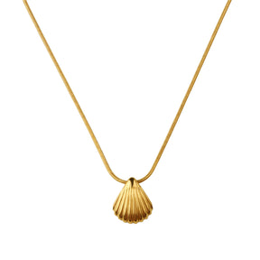 gold shell necklace