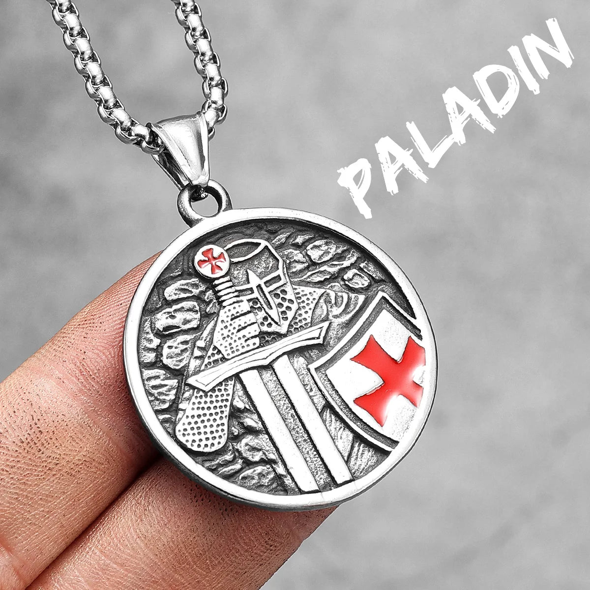 Red Crusade Paladin Necklaces Pendants