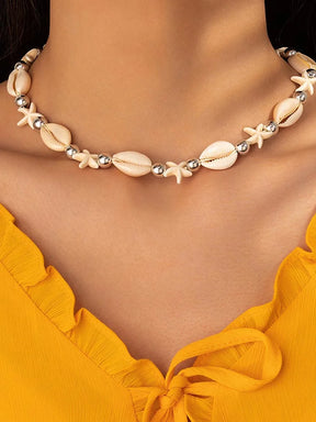 Fashion Rope Chain Natural Shell Choker Necklace