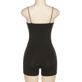 Solid Sleeveless Playsuit Club Streetwear