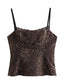 Leopard Print Sling Women Sexy Tube Top Sleeveless Backless Lace Slim Tanks Tops