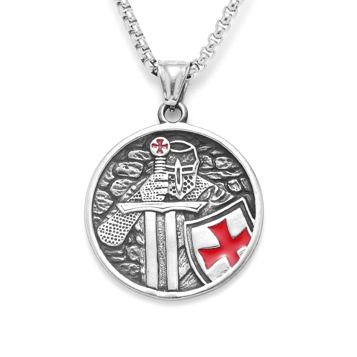 Red Crusade Paladin Necklaces Pendants