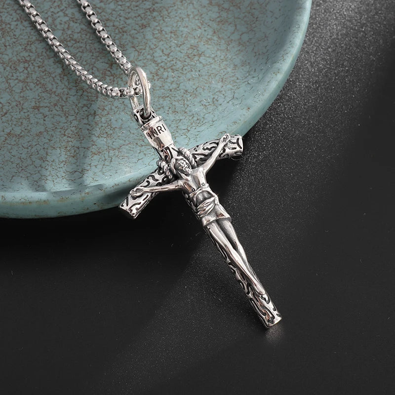 Christian Good Friday Cross Amulet Pendant Necklace