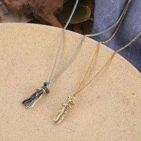 Hug Necklace Enbrace Couple Pendant