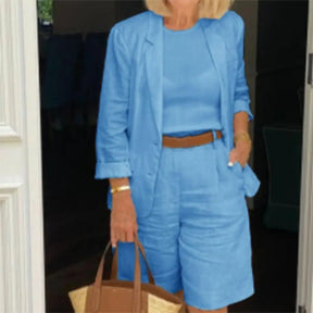 Summer Fashion Solid Color Two Piece Set