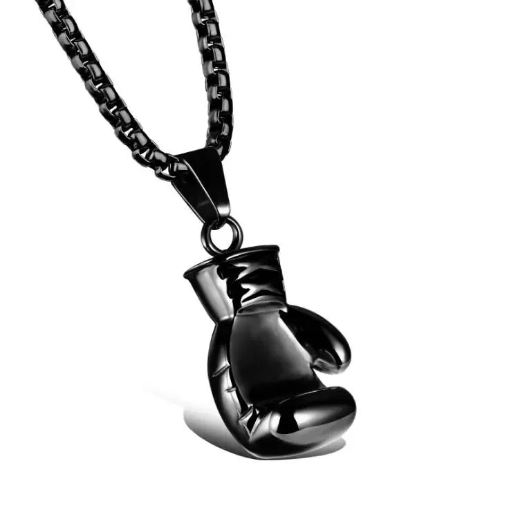 Boxing Glove Pendant Necklace Hip Hop Necklace Sports Fitness Gift