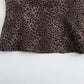 Leopard Print Sling Women Sexy Tube Top Sleeveless Backless Lace Slim Tanks Tops