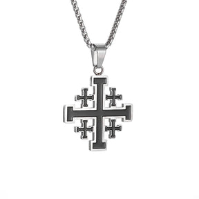 Templar Pendant Men's Medieval Jerusalem Crusader Cross Necklace