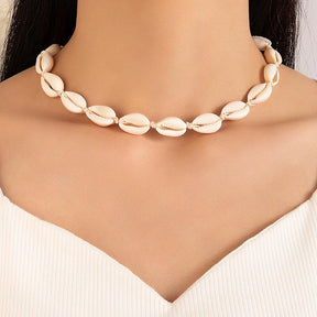 Fashion Rope Chain Natural Shell Choker Necklace