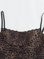 Leopard Print Sling Women Sexy Tube Top Sleeveless Backless Lace Slim Tanks Tops