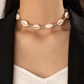 Fashion Rope Chain Natural Shell Choker Necklace