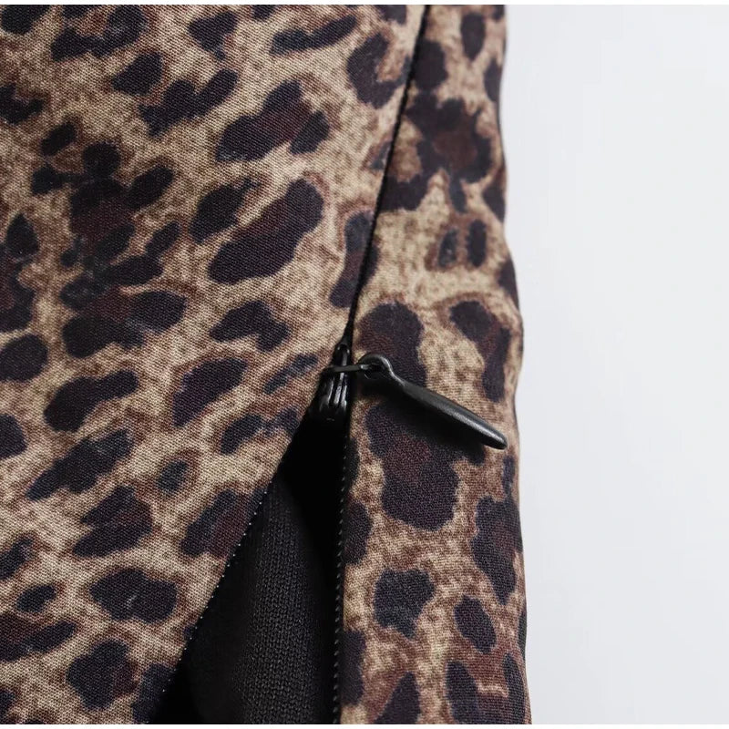 Leopard Print Sling Women Sexy Tube Top Sleeveless Backless Lace Slim Tanks Tops