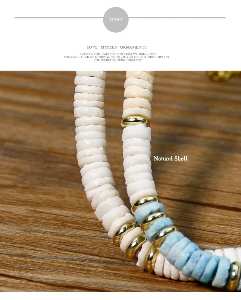 Surfer Shell Chain Shell Handmade Beaded Choker Surfer Necklaces – nowadaysfashion