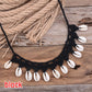 Shell Choker Necklace Natural Sea Cowrie Shell Rope Chain Choker Necklace