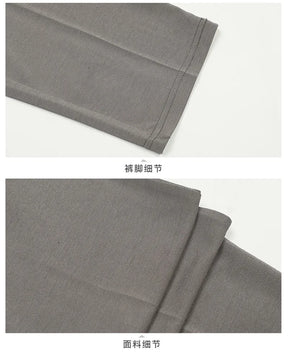 Spring Summer Pants Thin Elastic Waist Loose Cotton