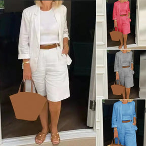 Summer Fashion Solid Color Two Piece Set