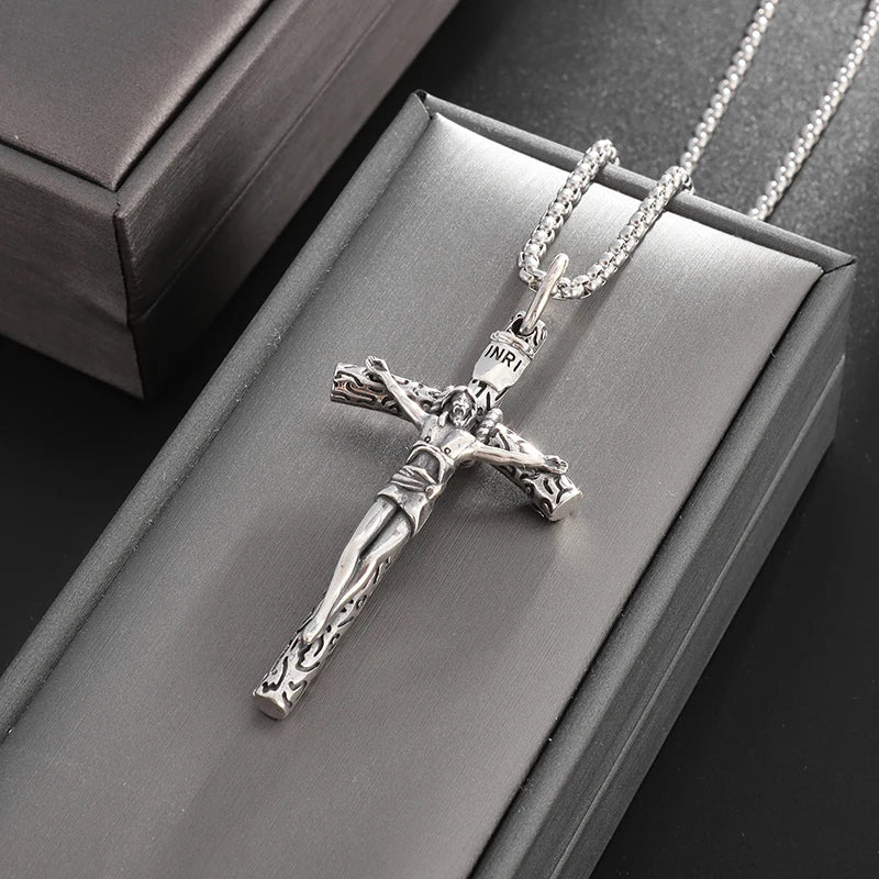 Christian Good Friday Cross Amulet Pendant Necklace