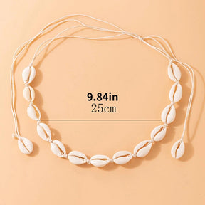 Fashion Rope Chain Natural Shell Choker Necklace