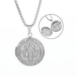 Saint St. Benedict Jesus Cross Pendant Necklace Christian Catholic Amulet