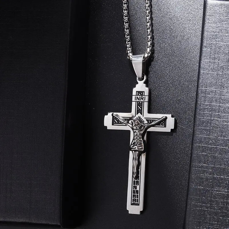 Saint St. Benedict Jesus Cross Pendant Necklace Christian Catholic Amulet