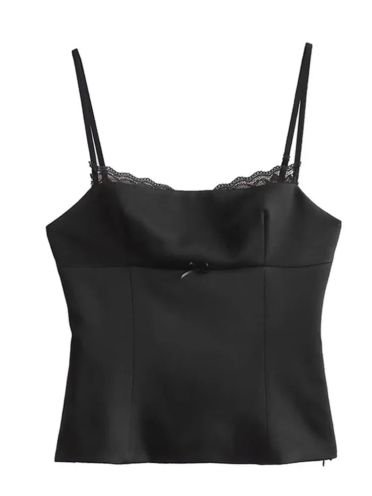 Leopard Print Sling Women Sexy Tube Top Sleeveless Backless Lace Slim Tanks Tops