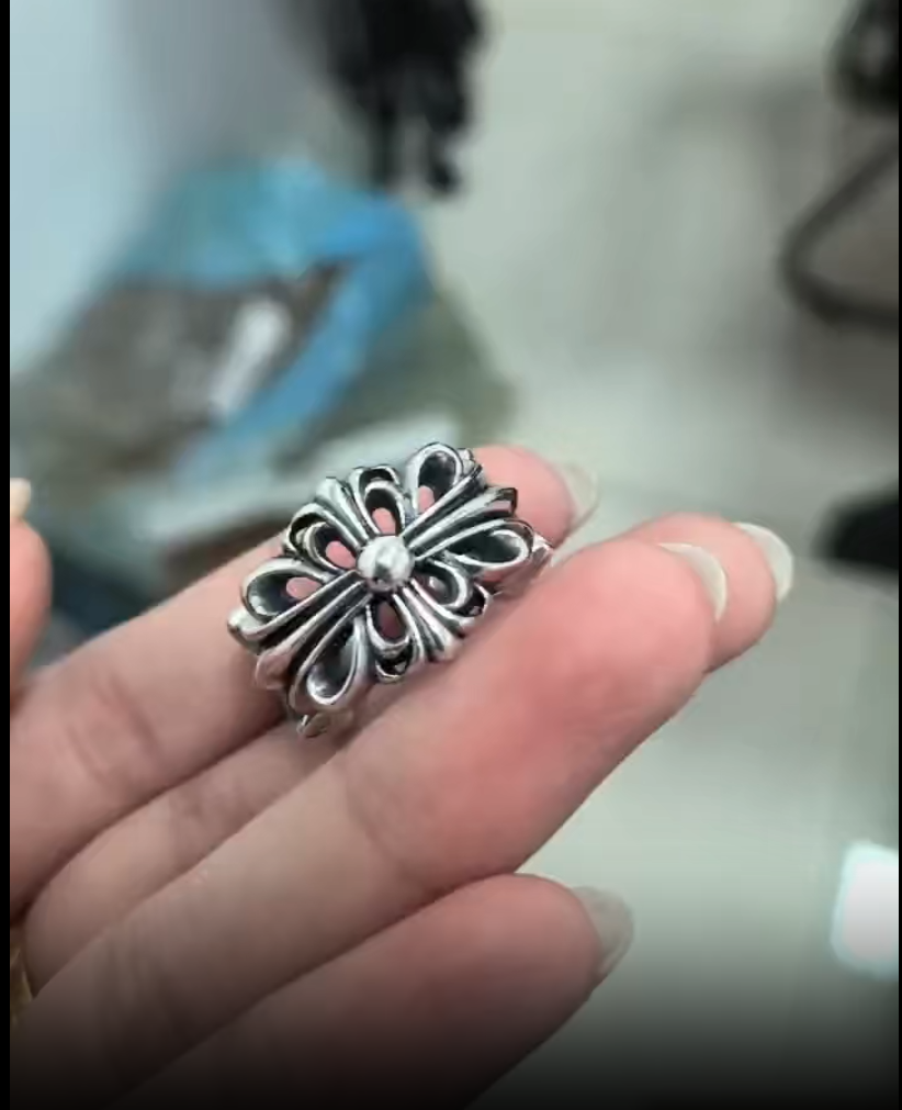 Chrome Hearts 925 Silver Openwork Ring