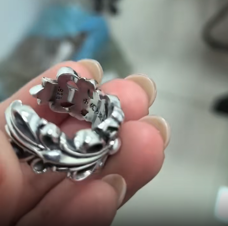 Chrome Hearts 925 Silver Openwork Ring