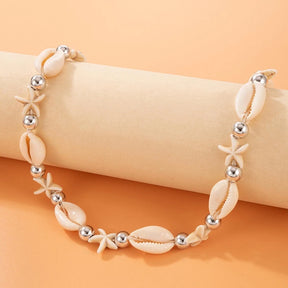 Fashion Rope Chain Natural Shell Choker Necklace