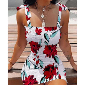 Floral Tight Camisole Dress For Women