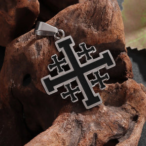 Templar Pendant Men's Medieval Jerusalem Crusader Cross Necklace