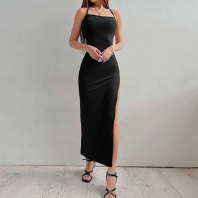 Backless Bandage  Bodycon Halter Neck Split Party Dresses