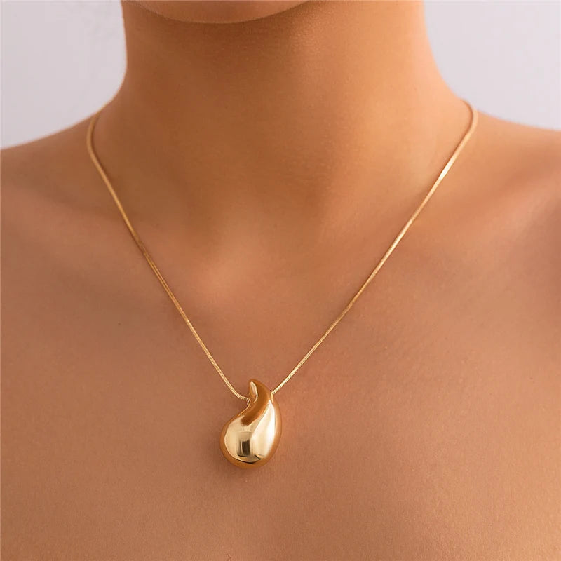 Simple Creative V-shaped Necklace For Women Flat Snake Chain Choker